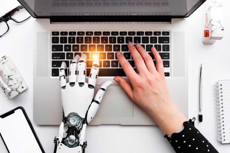 Student using laptop with the Best AI-Generated Content tools for learning